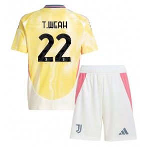 Juventus Timothy Weah #22 Dětské Venkovní dres komplet 2024-25 Krátký Rukáv (+ trenýrky)